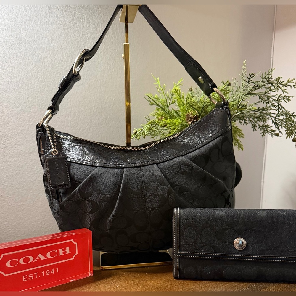 Coach Signature Hobo Shoulder Bag & Wallet